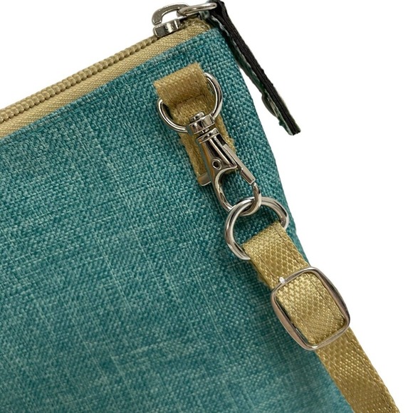 Glove It Crossbody Bag Purse Womens Floral Tropical Leaf Multi Zip Polyester - Picture 4 of 8